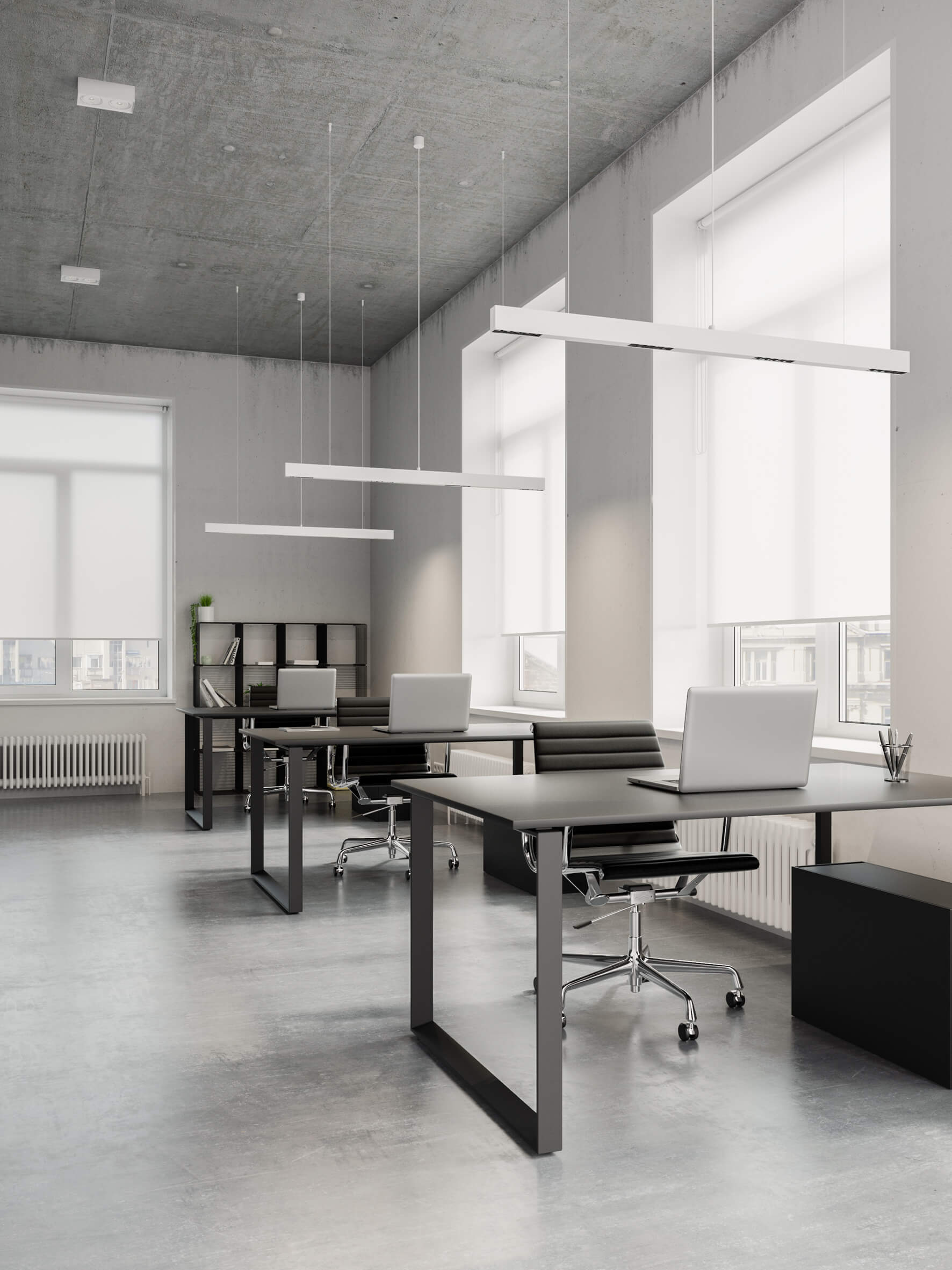 długa lampa wiszaca led do biura